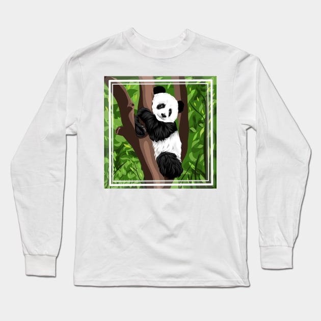 Panda Long Sleeve T-Shirt by Fadmel